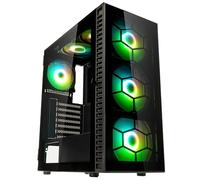 Tour midi Kolink Observatory HF Plus Glass ARGB Boîtier PC noir