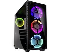 KOLINK Observatory RGB Boîtier d'ordinateur midi-Tour, enveloppe PC, boîtier ATX, Tempered Glass Gaming PC Case, Design Discret Boîtier d'ordinateur, Noir