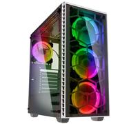KOLINK Observatory RGB Boîtier d'ordinateur midi-Tour, Boîtier ATX, Tempered Glass Gaming PC Case, Design Discret Boîtier d'ordinateur, Blanc