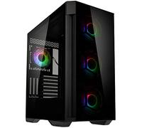 KOLINK Observatory Z ARGB E-ATX Boîtier d'ordinateur Midi-Tower avec 4 Ventilateurs ARGB préinstallés, boîtier PC pour Refroidissement AIO, boîtier PC en Verre RVB (Z Noir)