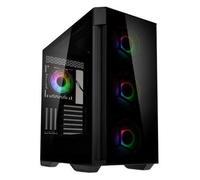 KOLINK Observatory Z ARGB E-ATX Boîtier d'ordinateur Midi-Tower avec 4 Ventilateurs ARGB préinstallés, boîtier PC pour Refroidissement AIO, boîtier PC en Verre RVB (Z Noir)
