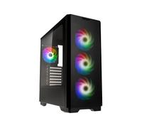 Kolink Unity Solar ARGB Mesh Noir - Boîtier PC Midi Tower Acier/Verre Trempé ATX/EATX, 3x120mm avant, 1x120mm arrière, Radiateurs 360mm/280mm/120mm