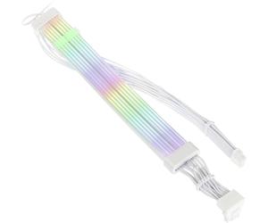 Kolink UR-12-V2x6-ARGB alimentation Câble de raccordement blanc, transparent, RVB 70 cm