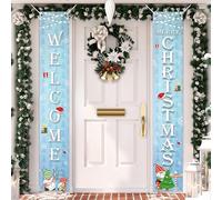 Koliphy Decoration de Noël, Banderole porte de Noël pour Intérieur et Extérieur, Banderole de Décorations de Fête de Noël, Tissu épais 180 x 30 cm