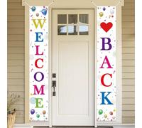 Koliphy Decoration Welcome Back, Banderole Welcome Back, Banderole Bienvenue pour les Célébrations de Famille, Saison Scolaire, Fête de Famille, 70.8 x 11.8Inch, Blanc