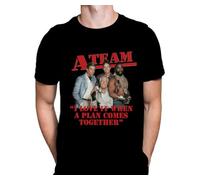 KOLITY A Team Plan - Classic 80's TV Show T-Shirt Classic TV Shows Retro TV Shows Black L