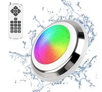KOLLNIUN Eclairage mural de piscine RGB Eclairage de piscine LED 35W Projecteur de piscine Eclairage subaquatique de piscine Puces LED avec télécommande IP68 étanche 140° angle de rayonnement montage