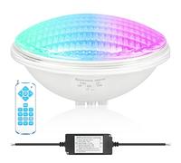KOLLNIUN Eclairage Piscine LED Lumières Sous-Marines, PAR56 Lampe Piscine Projecteur, LED Submersible Piscine, 40W RGB Synchronisation Externe Pool Light, 12V AC IP68 Lampe de Etanche