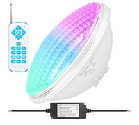 KOLLNIUN Eclairage Piscine LED Lumières Sous-Marines, PAR56 Lampe Piscine Projecteur, LED Submersible Piscine, 54W RGB Synchronisation Externe Pool Light, 12V AC IP68 Lampe de Etanche