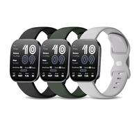 Kollody Lot de 3 bracelets de montre de sport en silicone compatibles avec Amazfit Bip 6/Bip 5/Balance 2,22 mm, souple et imperméable pour Amazfit GTR 4/3 Pro/3/2/2e/GTR 47 mm/Balance/Cheetah. Taille