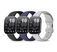 Kollody Lot de 3 bracelets de montre de sport en silicone compatibles avec Amazfit Bip 6/Bip 5/Balance 2,22 mm, souple et imperméable pour Amazfit GTR 4/3 Pro/3/2/2e/GTR 47 mm/Balance/Cheetah. Taille