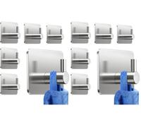 KollyKolla Crochet Adhesif Mural 6 Pièces, Porte Manteau sans Percage, Crochet Adhesif Mural Salle de Bains, Acier Inoxydable, EtancheCrochet Autocollant pour Toilettes, Cuisine, Bureau (Lot de 2)