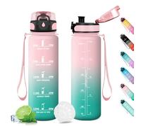 KollyKolla Gourde 500ml, Bouteille d'eau Enfant, Gourde sans BPA, Étanche & Réutilisable, Gourde Sport avec Marqueur de Temps, Motivation pour Enfant, Cyclisme, Bureau, l'école, Camping, Yoga, Gym