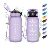 KollyKolla Gourde Enfant 500ml, Gourde Motivation Marqueur de Temps, Bouteille d'eau Étanche, avec Paille, Bouteille Reutilisable pour Garçons, Fille, l'École, Bureau, Extérieur, Camping, Yoga