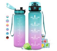 KollyKolla Gourde Enfant 500ml, Petite Gourde, Étanche et Réutilisable, Bouteille d'eau avec Marqueur de Temps et Filtre, sans BPA, pour Enfant, Garçon, Fille, Maternelle, l'école, Sport, Camping