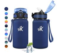 KollyKolla Gourde Isotherme 500ml, Bouteille Isotherme Double Paroi, Gourde Reutilisable aver Paille, sans BPA, Anti-Fuite, Bouteille Isotherme pour Enfant, Adulte, l'école, Fitness, Camping