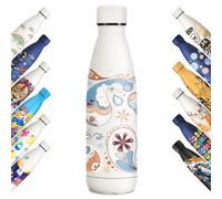 KollyKolla Gourde Isotherme 500ml, Bouteille Isotherme Personnalisée, Bouteille Isotherme Double Paroi, Gourde Reutilisable sans BPA, pour Enfant, Adulte, l'école, Fitness