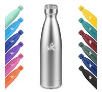 KollyKolla Gourde Isotherme, 750ml, Gourde Inox sans BPA, Bouteille Reutilisable, Isolation Double Paroi, Bouteille Isotherme Acier Inoxydable, pour Enfant, Adulte, Sport, École - Acier Inoxydable
