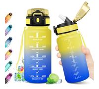 KollyKolla Gourde Sport 500ml, Bouteille Sport Étanche, Gourde avec Paille et Marqueur de Temps, Bouteille, Gourde, Bouteille d'eau pour, Bureau, Fitness, Randonnée, Yoga, Camping