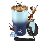 KollyKolla Mug Isotherme Cafe 600ml, Tasse Isolante Premium en Acier Inoxydable avec Couvercle, sans BPA, Café Étanche Mug, Réutilisable, pour Café Chaud et Froid, Lait et Thé, Voyage, Course