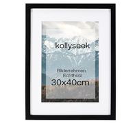 kollyseek cadre photo 30x40cm noir bois massif avec allée pin cadre photo avec point de rupture verre acrylique pin cadre photo noir