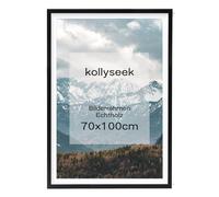 kollyseek cadre photo 70x100cm en bois massif noir avec Passepartout cadre en pin avec point de rupture verre acrylique cadre photo en pin noir Zimmer Deko