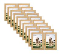 kollyseek Lot de 20 cadres photo, 10 x 15 cm, en bois MDF, verre acrylique, pour portrait, salon, à poser et à suspendre, pose murale ou de table