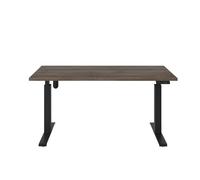 KOLM Bureau Électrique Réglable Hauteur Chêne Chocolat 180x95 cm, Design Moderne Double Moteur Ergonomique Noir Mate