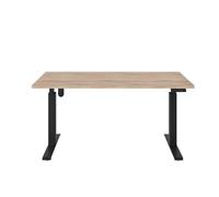 KOLM Bureau Électrique Réglable Hauteur Double Moteur 180 x 95cm, Design Moderne Ergonomique Noir Mate