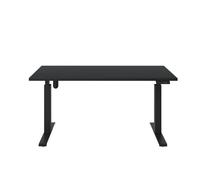 KOLM Bureau Électrique Réglable Hauteur Noir 180x95 cm, Design Moderne Double Moteur Ergonomique Noir Mate