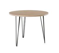 KOLM MIKA Table ronde - Table à manger en chêne Sonoma compatible avec cuisine/salon | Ø 90 cm | Certifié FSC | Design moderne