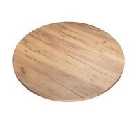 KOLM Plateau Rond Laminé Chêne Craft Compatible avec Tables de Salon et Espaces Déco - Diamètre 90 cm, Épaisseur 2,5 cm