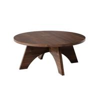 KOLM Table Basse Ronde Bell Chêne Chocolat Compatible avec Salon et Espace de Vie - Diamètre