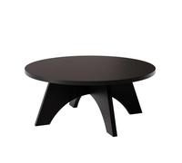 KOLM Table Basse Ronde Bell Noir Compatible avec Salon et Espace de Vie - Diamètre 68 cm