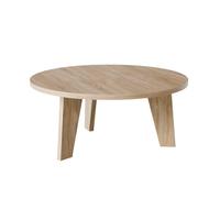 KOLM Table Basse Ronde Ella ChêneSonoma Compatible avec Salon et Espace de Vie - Diamètre 90 cm