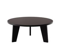 KOLM Table Basse Ronde Ella Noir Compatible avec Salon et Espace de Vie - Diamètre 90 cm