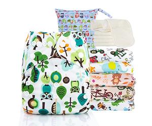 Kolo - Lot de couches lavables écologiques : 6 couches + 6 inserts en bambou + 1 sac à langer conçu pour les couches réutilisables et 100% éco-durable