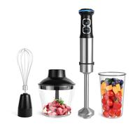 Kolohoso Mixeur Plongeant 1500W, 4 en 1 Mélangeur Plongeant, Mixeur à Main Plongeants avec 21 Vitesses Réglables, Mixeur Plongeur avec Fouet, 600ml Hachoir, 800ml Récipient Doseur