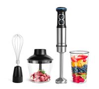 Kolohoso Mixeur Plongeant 1500W, 4 en 1 Mélangeur Plongeant, Mixeur à Main Plongeants avec 21 Vitesses Réglables, Mixeur Plongeur avec Fouet, 600ml Hachoir, 800ml Récipient Doseur, Sans BPA