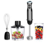 Kolohoso Mixeur Plongeant 1500W, 4 en 1 Mixer Plongeur acier 4 Lames en Acier Inoxydable 304, Mixeur Blender avec 20 Vitesses Mixeur Plongeur avec Fouet, Hachoir, Récipient Doseur, Sans BPA