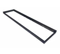 KOLORENO Cadre pour panneau LED en aluminium - Cadre de montage en saillie - Cadre mural - Cadre de montage pour panneau LED - Cadre de montage - 120 x 30 cm - Aluminium - Noir