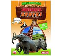 Kolorowanka edukacyjna Zwierzęta Afryki z naklejkami