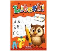 Kolorowanka z naklejkami Literki