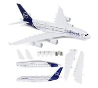 kolotesame Maquette d'avion à Assembler à l'échelle 1/280, Compatible avec l'A380 de Lufthansa, kit de Maquette d'avion en Plastique à Assemblage Rapide, avec Support,Exposition ou comme Cadeau