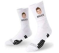 KOLOWKO Les chaussettes de sport personnalisées avec votre photo de profil et votre nom sont parfaites pour le basket-ball, le football, l'escalade et d'autres sports.