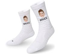 KOLOWKO Les chaussettes de sport personnalisées avec votre photo de profil et votre nom sont parfaites pour le basket-ball, le football, l'escalade et d'autres sports.