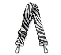 Kolti Sangle de Rechange à Rayures pour Sac à Main - Large et réglable, Boucle en métal Canon de Fusil - 18, 1.5 inch Width