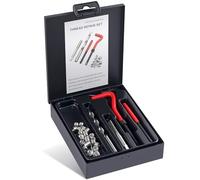 Kolvoii UNC1/4-20 Kit de réparation de filetage SAE Helicoil avec foret HSS, inserts filetés, tarauds et outil de rupture, kit complet de refiletage avec étui de transport