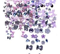 KOLZEMV 200 PCS nail charms Nail Charms Accessoires Nail Art 3D Nail Art Design Décoration Nail Art Noeud Pendentif Ongle Style Mixte Noeud Fleur Forme de Coeur DIY Craft Nail Art Design