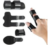 KOLZEMV attelle doigt Améliorées, 4 Attelles Orthèses de Doigt Protecteur de Doigt à Couverture Complète Maillet Support de Doigt Brace Attelle de Doigt pour Tendinite et Articulaires Cassées